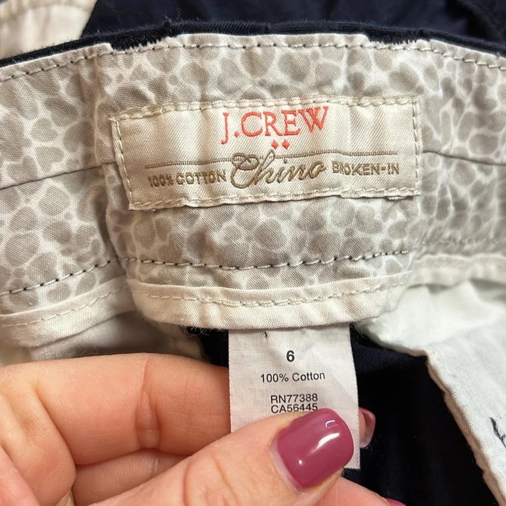 J. Crew Navy‎ Blue Chino Shorts- 6